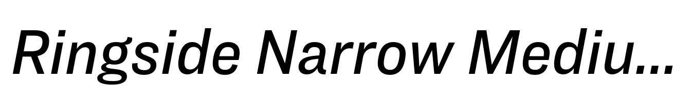 Ringside Narrow Medium Italic